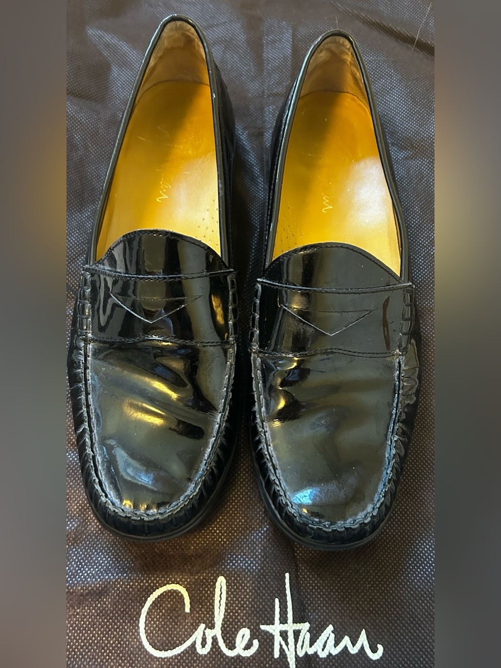 Cole Haan - Nike Air Black Patent Leather Loafers - Size 10B